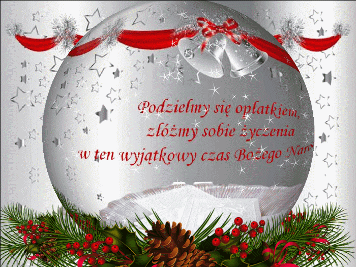 Bombka z życzeniami Opłatkowymi